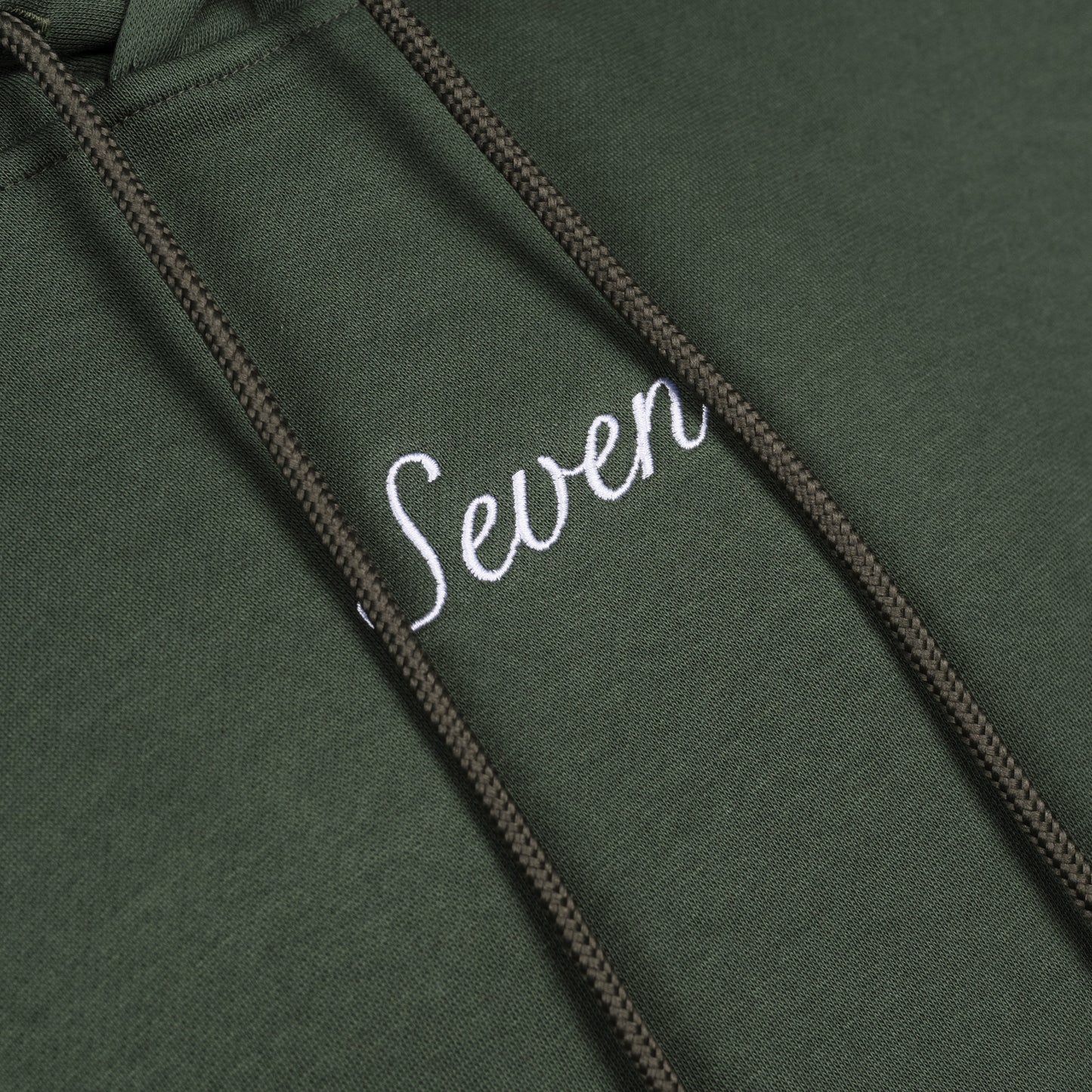 Seven Embroid Hoodie - Hunter Green