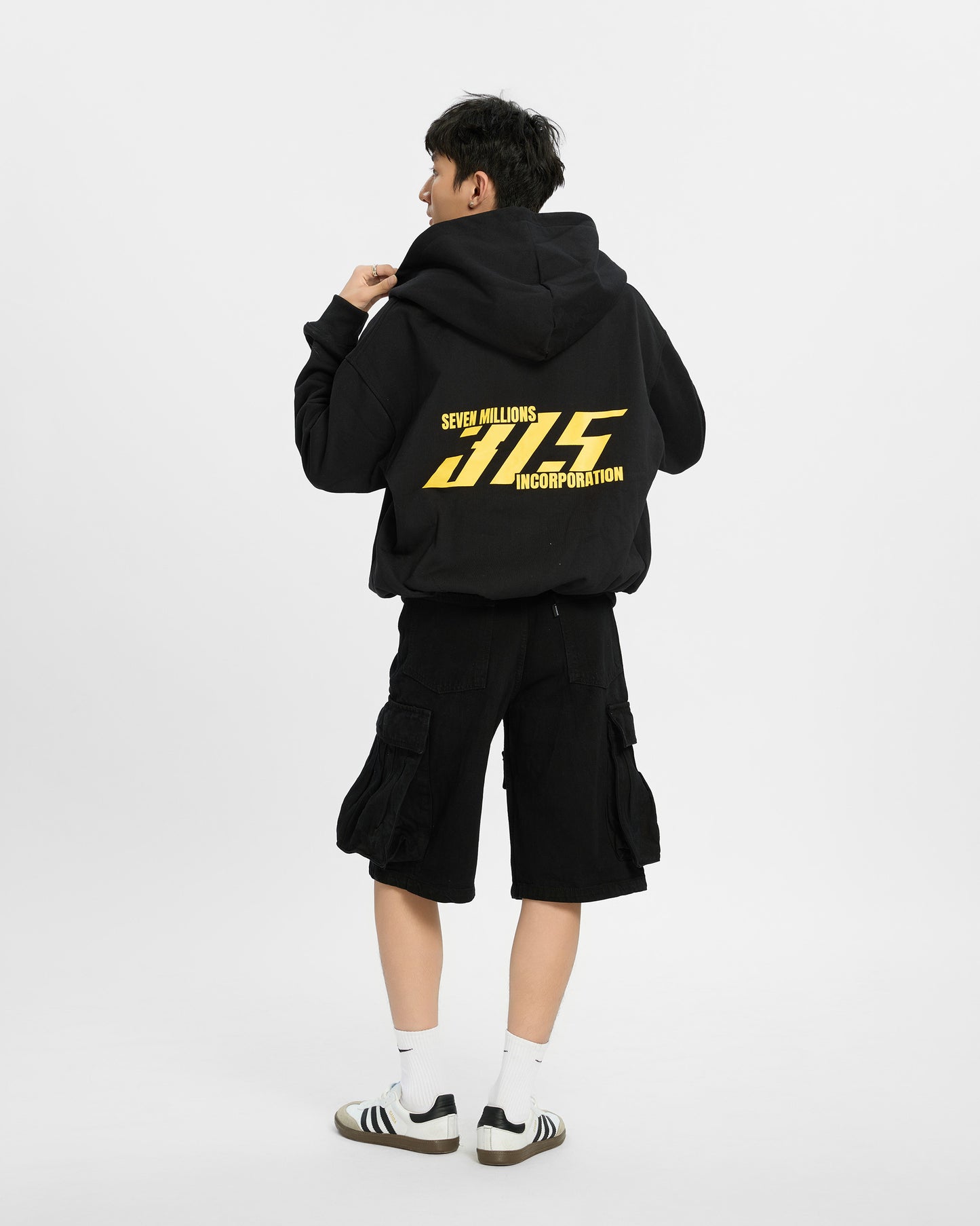 Hoodie Double Zip - 315 Black