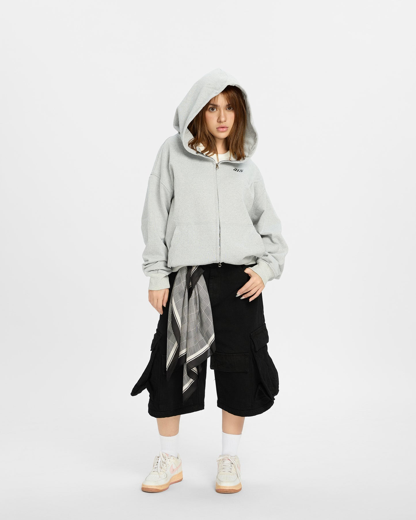 Hoodie Double Zip - 315 Grey