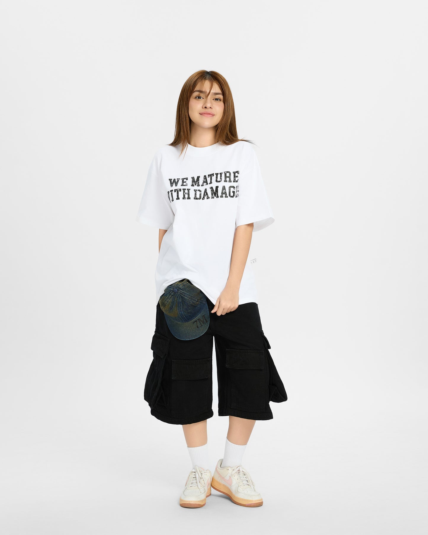 We Mature With Damage Tee - Cloud