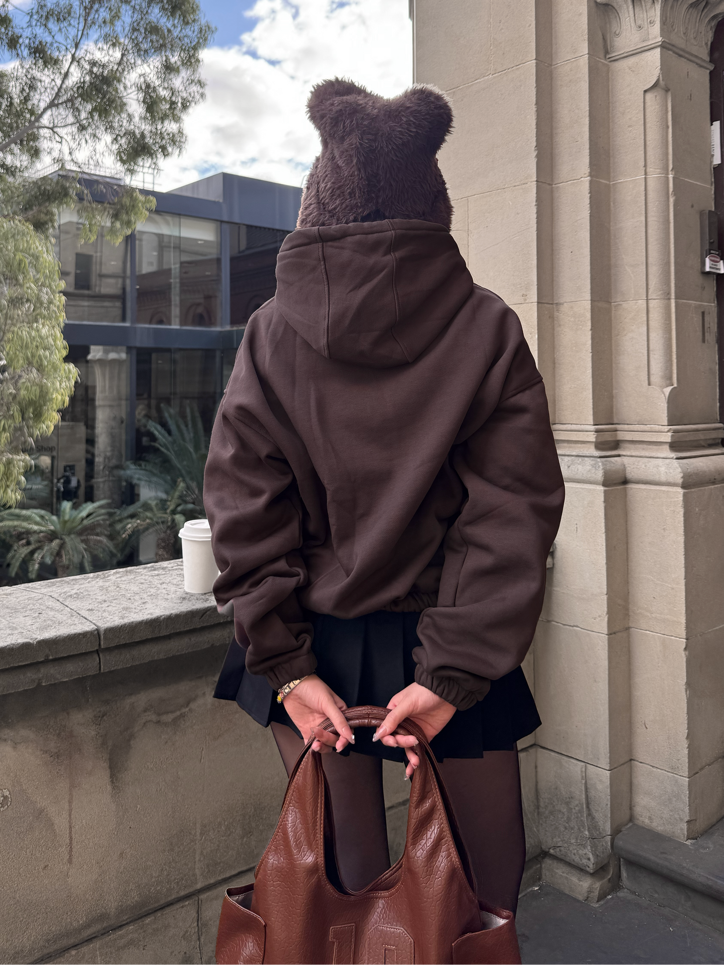 Seven Embroid Hoodie - Chocolate