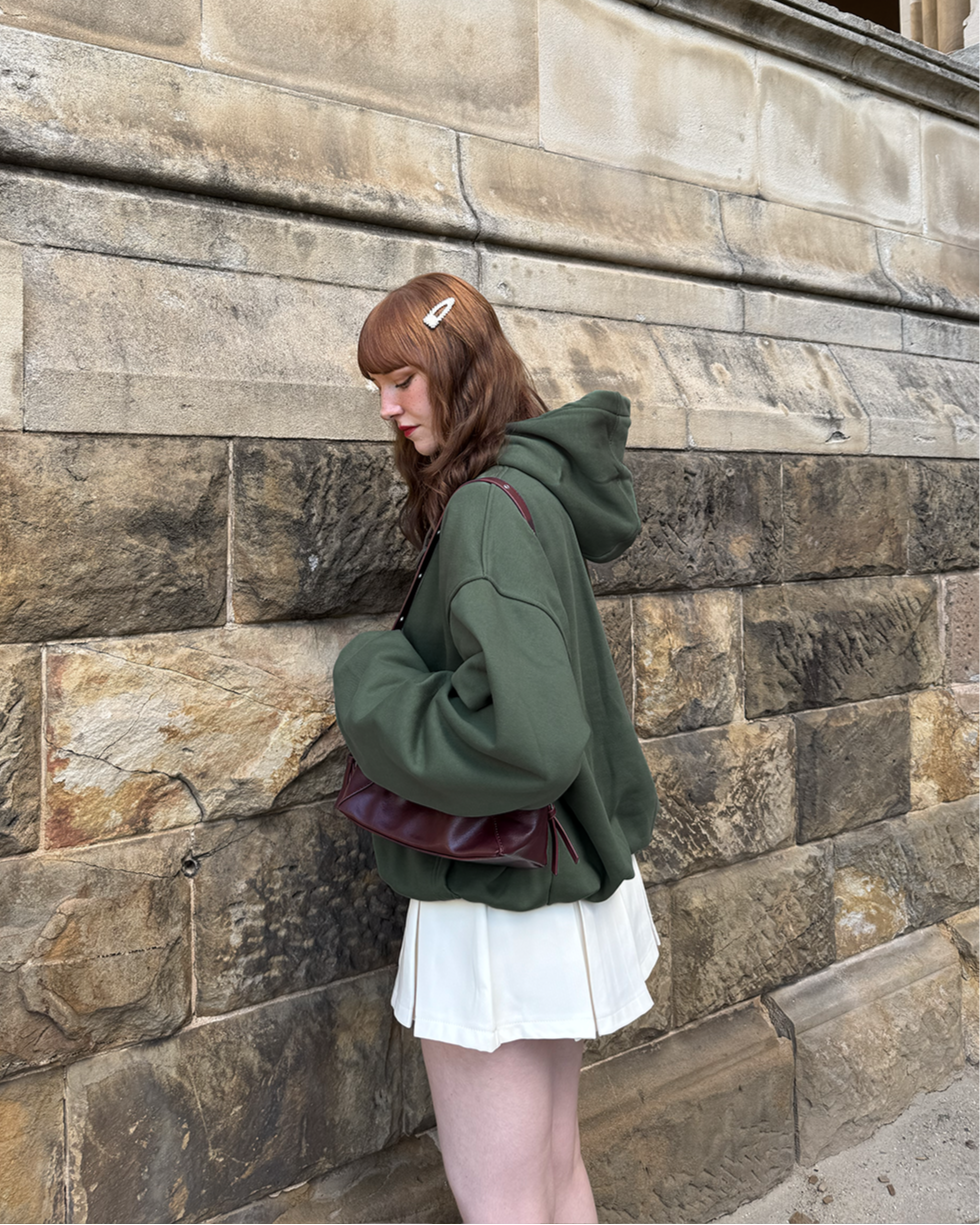 Seven Embroid Hoodie - Hunter Green