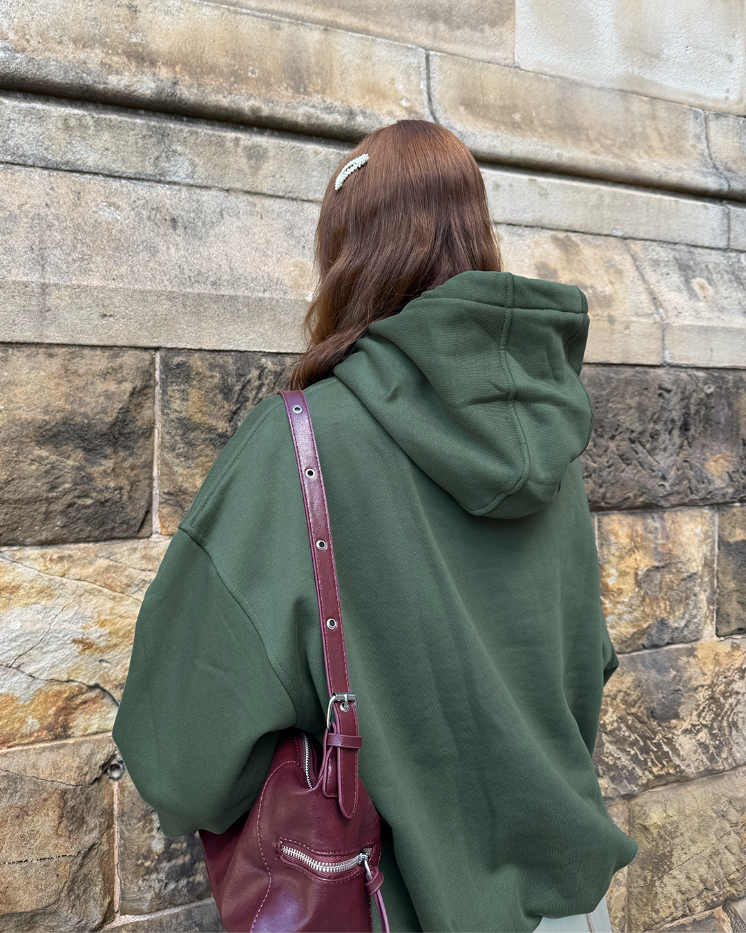 Seven Embroid Hoodie - Hunter Green