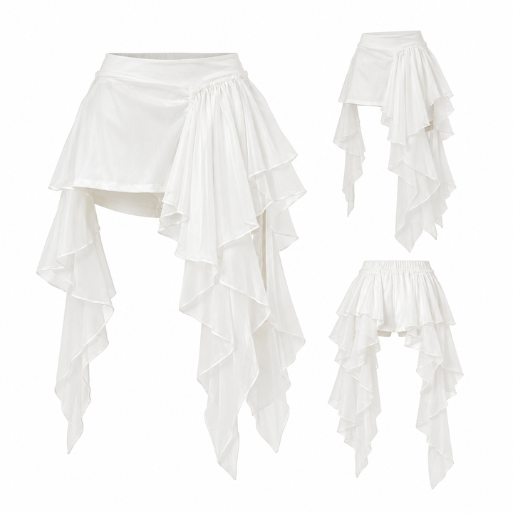 Translation missing: en.Y2K MAINANA - Asymmetric Ruffle Skirt