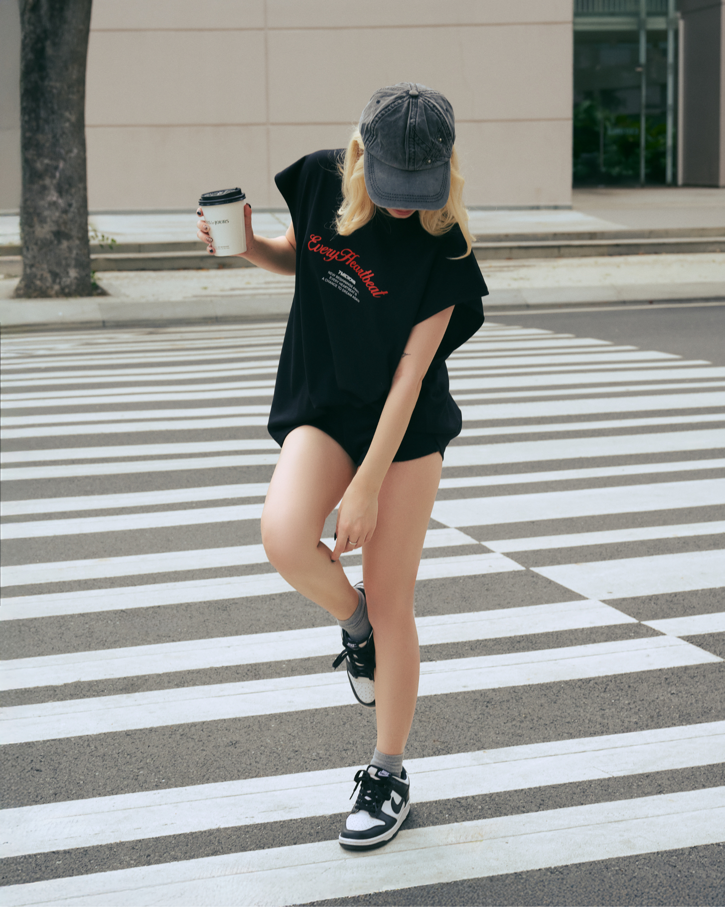 Everyday Heartbeat Tank Top -  Black