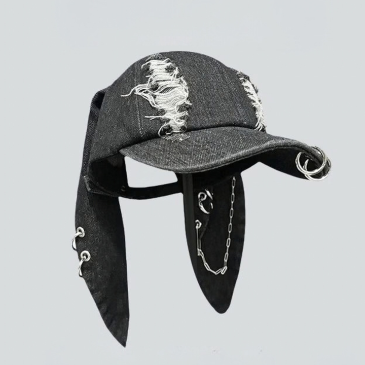 Translation missing: en.Freca - Bunny Ear Cap (Washed Black)
