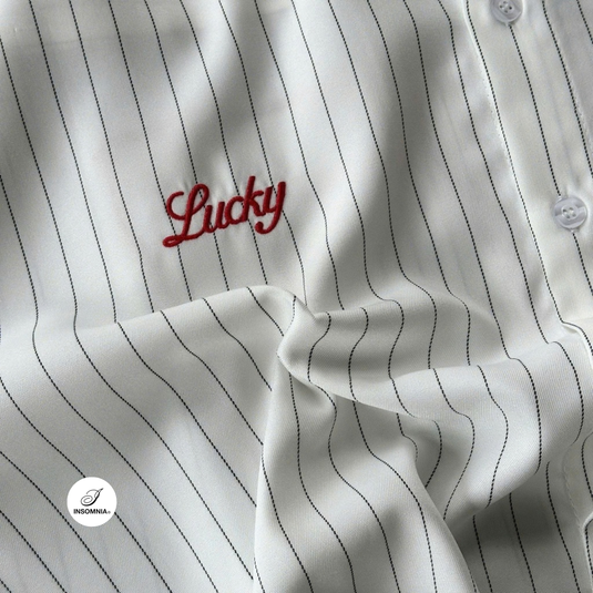 Translation missing: en.Insomnia Club - Lucky 777 Boxy Shirt (Black / White)