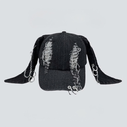 Translation missing: en.Freca - Bunny Ear Cap (Washed Black)
