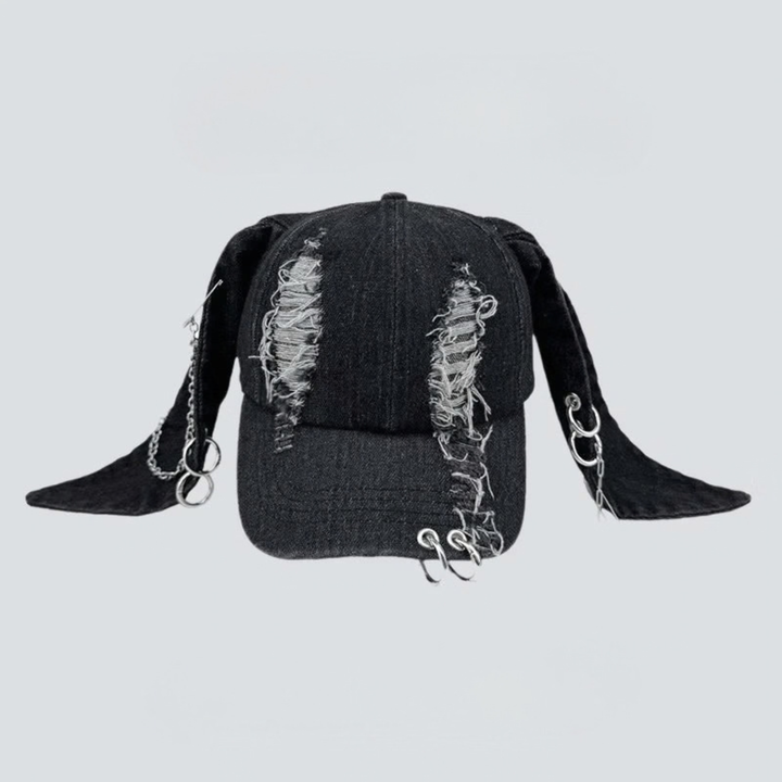 Translation missing: en.Freca - Bunny Ear Cap (Washed Black)