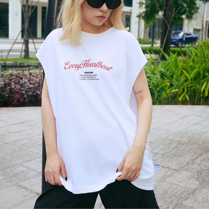 Translation missing: en.7M - Everyday Heartbeat Tank Top (White)