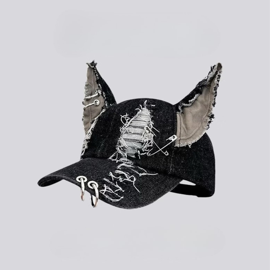 Translation missing: en.Freca - Cat Ear Cap (Washed Black)