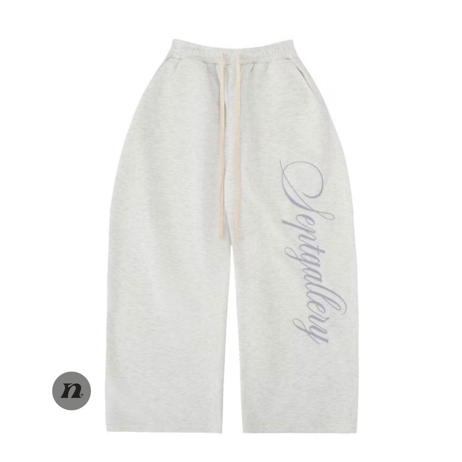 Translation missing: en.NEWSEVEN - Septgallery Embroid Pants (Light Grey)