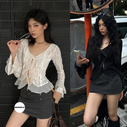 Translation missing: en.MORSELA - Midnight Muse Lace Top