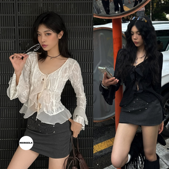 Translation missing: en.MORSELA - Midnight Muse Lace Top