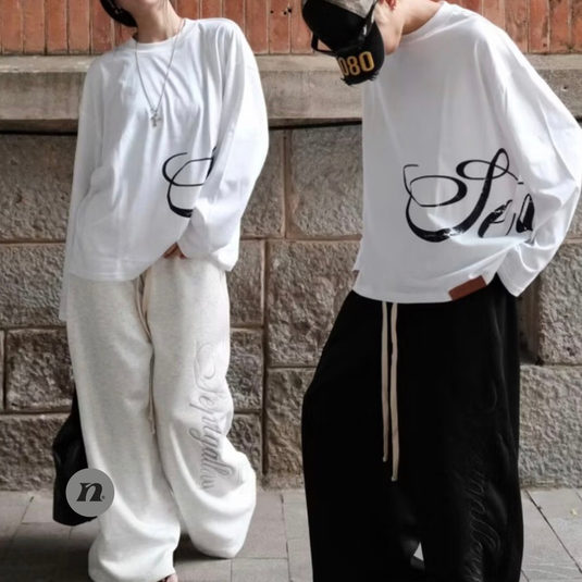Translation missing: en.NEWSEVEN - Septgallery Long-sleeve Tops (White)