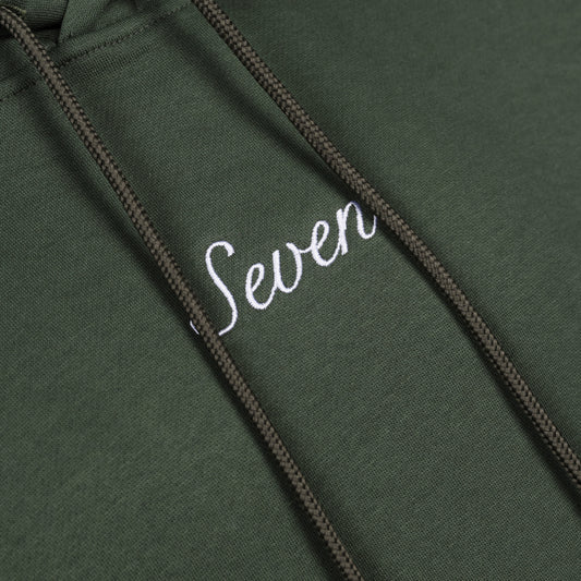 Seven Embroid Hoodie - Hunter Green