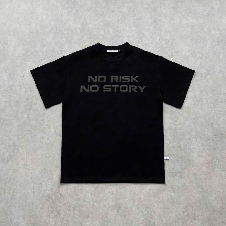Translation missing: en.7M "NO RISK, NO STORY" Tee - Black
