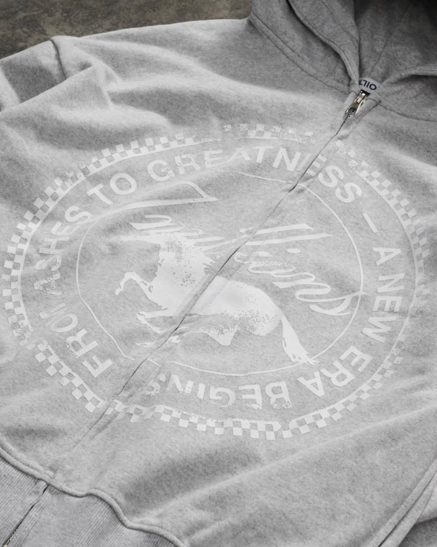 Reborn Hoodie Zip - Grey