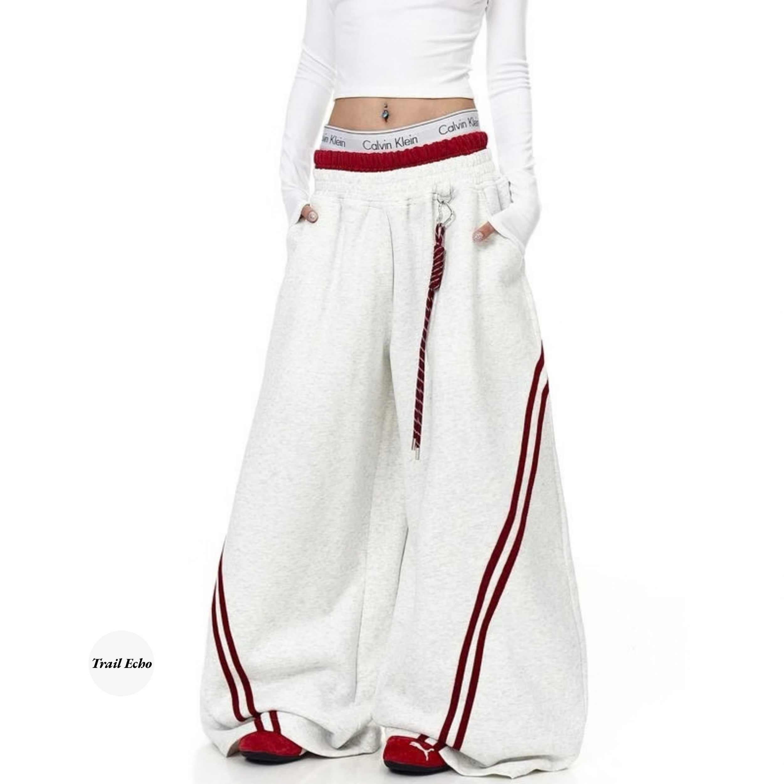 Translation missing: en.Trail Echo - Velocity Wide-Leg Pants (Grey)
