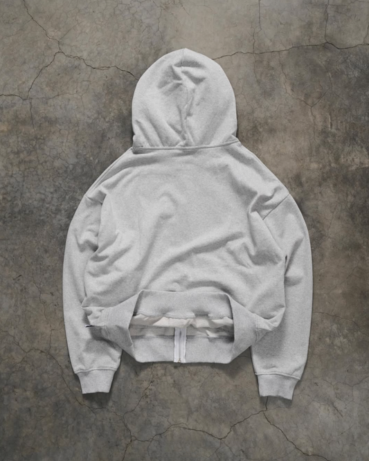 Reborn Hoodie Zip - Grey