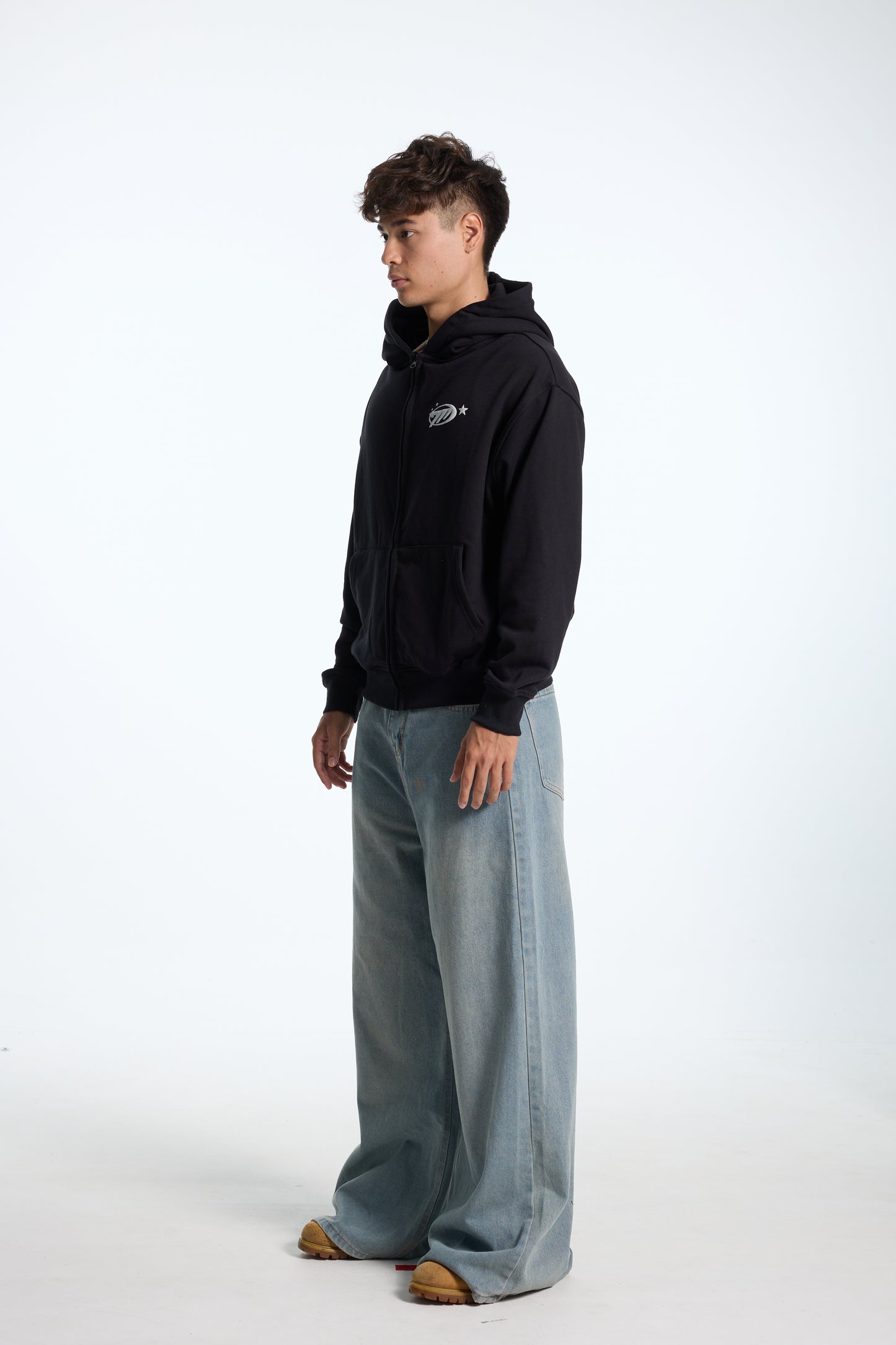 Hoodie Zip - Darkest Before Dawn - Black