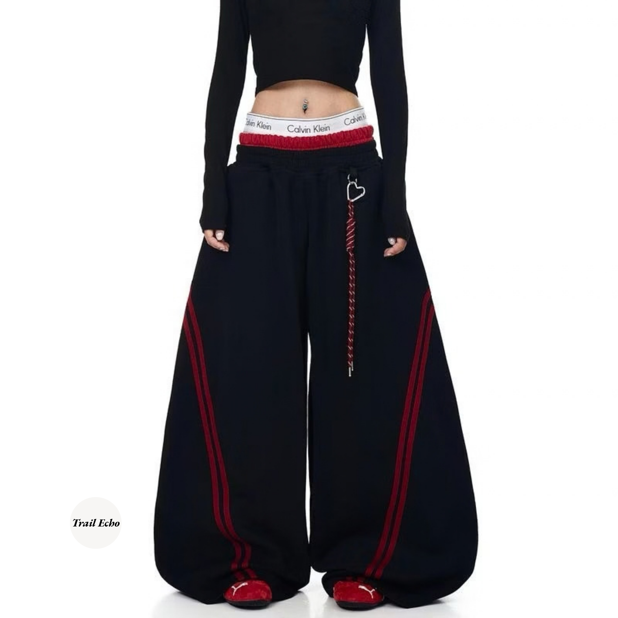 Translation missing: en.Trail Echo - Velocity Wide-Leg Pants (Black)