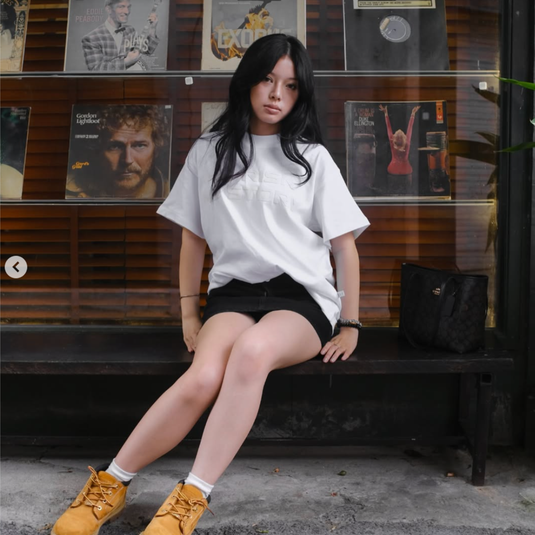 Translation missing: en.7M "NO RISK, NO STORY" Tee - White