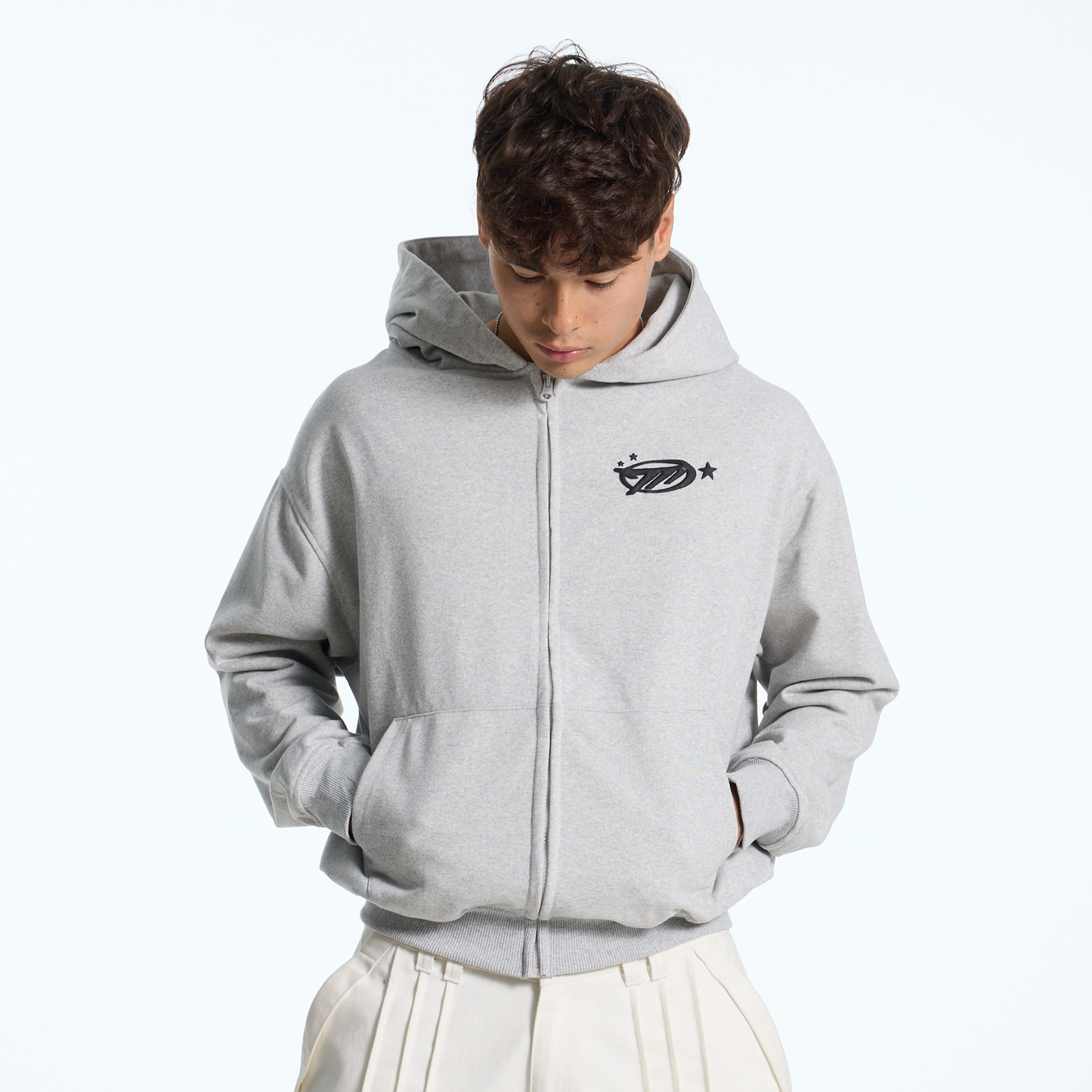 Hoodie Zip - Darkest Before Dawn - Grey