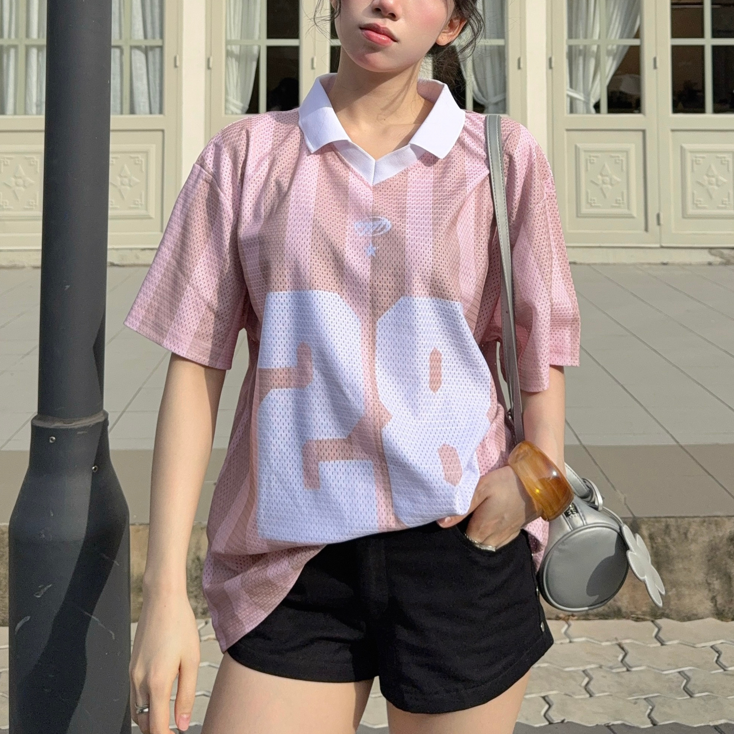 Jersey 28 - Pink/White