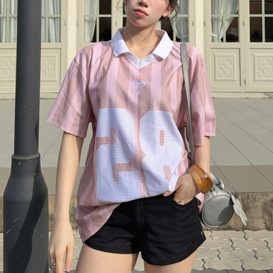 Jersey 28 - Pink/White