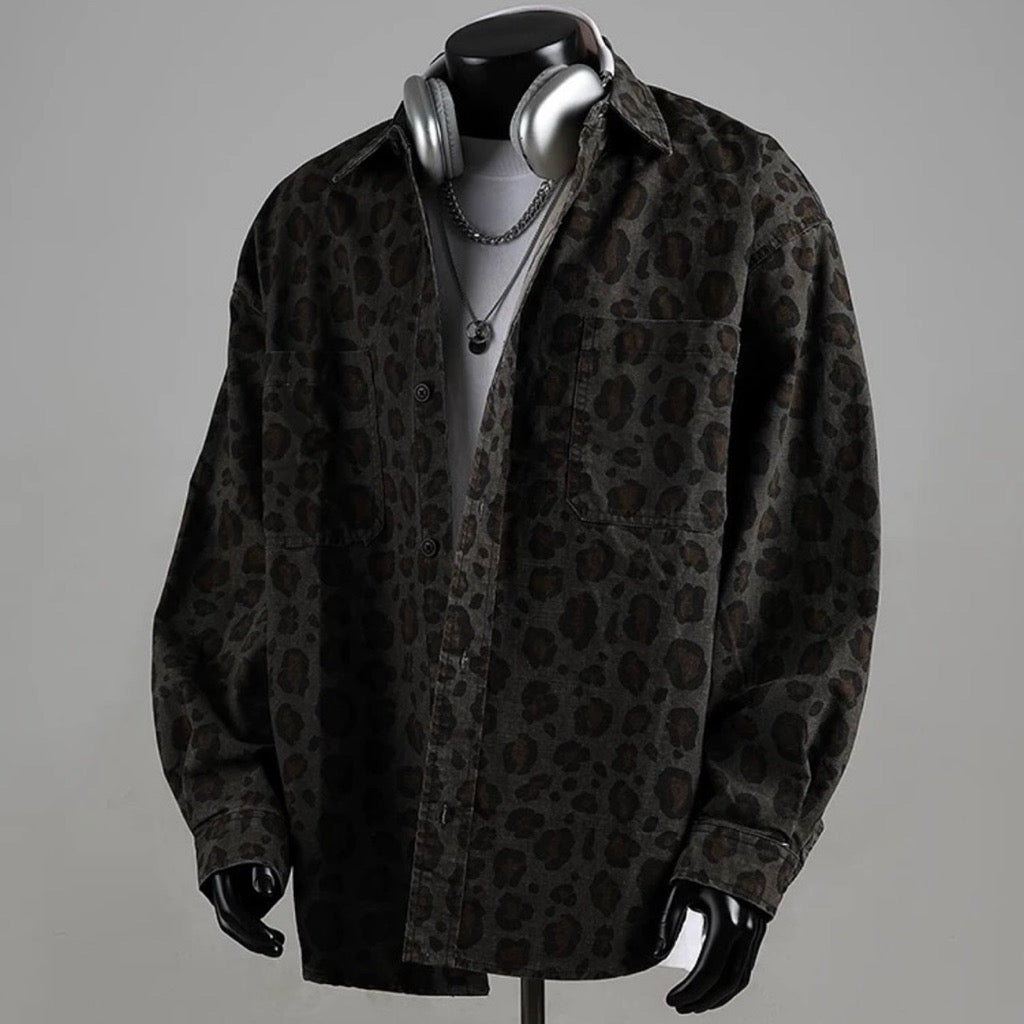 Translation missing: en.cd2000 - Grey Leopard Unisex Shirt