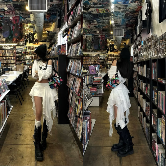 Translation missing: en.Y2K MAINANA - Asymmetric Ruffle Skirt