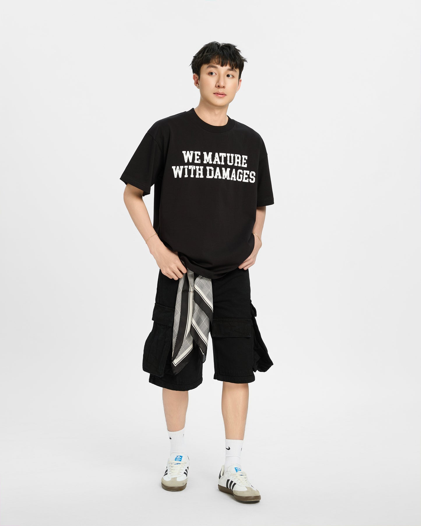 We Mature With Damages Tee - Onyx