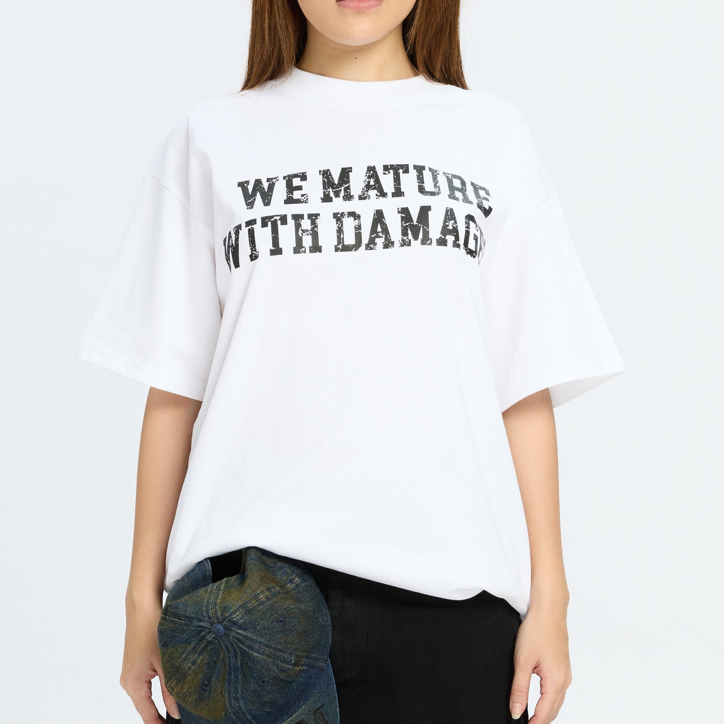 We Mature With Damage Tee - Cloud