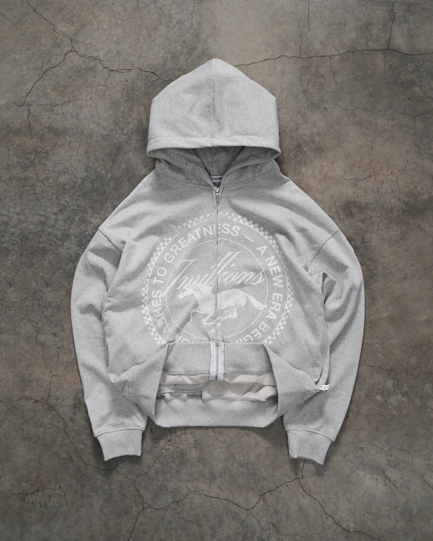 Reborn Hoodie Zip - Grey